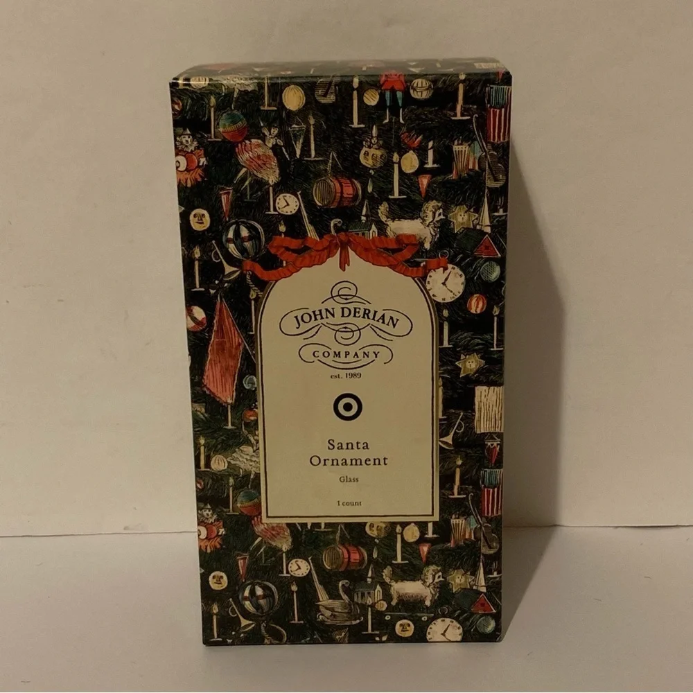NIB. JOHN DERIAN Santa Claus Holiday Ornament